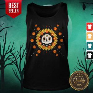 Sun Sugar Skull Dia De Los Muertos Day Dead Tank Top