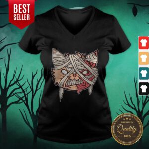 Day Of The Dead Cat Halloween V-neck