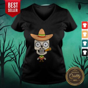 Cowboys Skull Day Of Dead Dia De Muertos V-neck