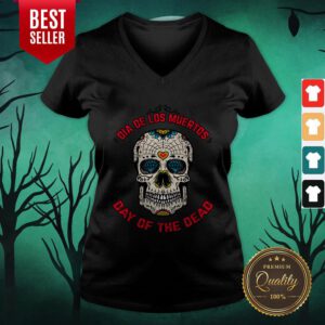 Mexico Sugar Skull Dia De Los Muertos Day Of The Dead V-neck