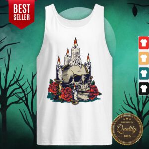Day Of The Dead With Roses Vintage Skull Tank Top