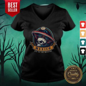 Dia De Los Muertos Mexico Holiday Skull V-neck