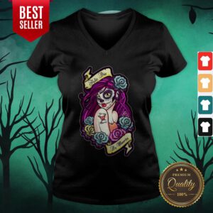 Feliz Dia De Muertos Pin-up Girl V-neck