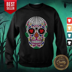 Colorful Mexican Sugar Skull Day Of The Dead Sweatshirt