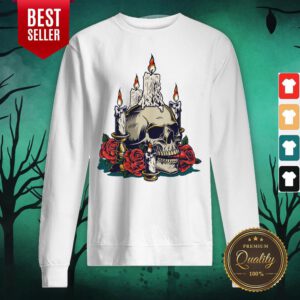 Day Of The Dead With Roses Vintage Skull Sweatshirt