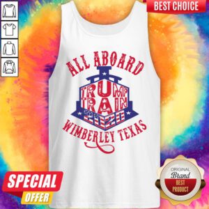Alternative view of All Aboard Trump Train 2020 Wimberley Texas Shirt