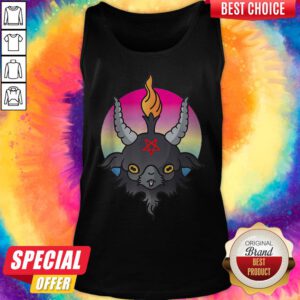 Alternative view of Baphomet Sacred Geometry Pentagram LGBT Pride Rainbow Shirt