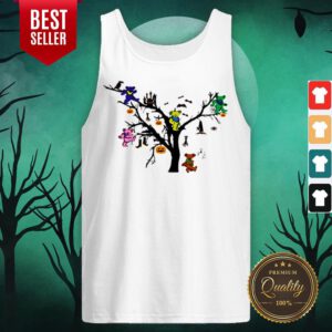 Alternative view of Colorful Dead Bears Pumpkins Tree Halloween Shirt