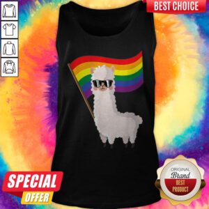 Alternative view of Cute Llama Rainbow Flag Lgbtqia Gay Pride Shirt