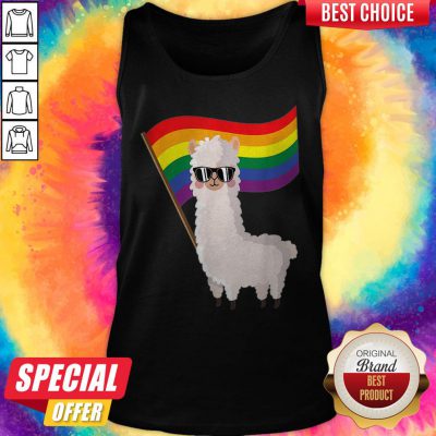 Alternative view of Cute Llama Rainbow Flag Lgbtqia Gay Pride Shirt