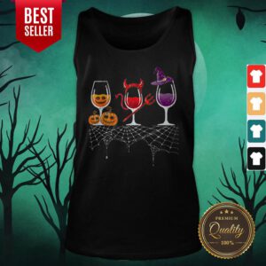 Alternative view of Cute Red Wine Glass Pumpkin Devil Witch Halloween Shirt