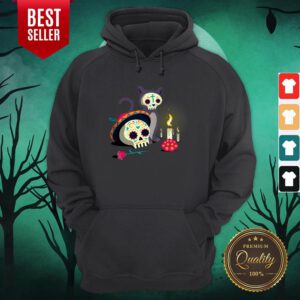 Cat With Sugar Skull Happy Dia De Muertos Day Of Dead Hoodie