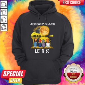 Whisper Words Of Wisdom Let It Be Guitar Moon Hoodie