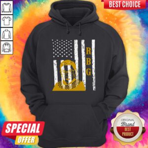 RBG Ruth Bader Ginsburg American Flag Hoodie