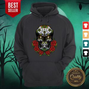 Sugar Skull In Flower Day Of Dead Dia De Muertos Hoodie