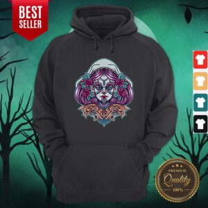 Sugar Skull Woman Day Dead Dia De Muertos Mexican Holiday Hoodie
