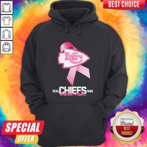 Kansas City Chiefs Real Chiefs Fans Wear Pink Breast Cancer Hoodie