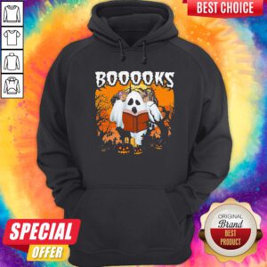 Awesome Booooks Ghost Halloween Hoodie