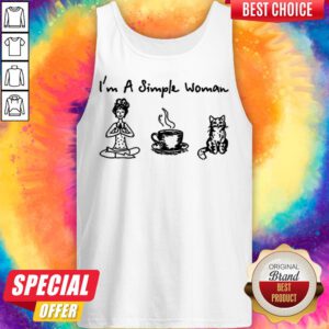 Alternative view of I’m A Simple Woman I Like Yoga Coffee And Cat Shirt