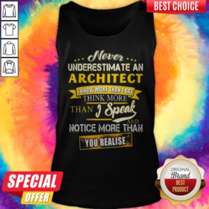 Alternative view of Never Underestimate An Architect I Know More Than I Say Think More Than I Speak And Notice More Than You Realise Shirt