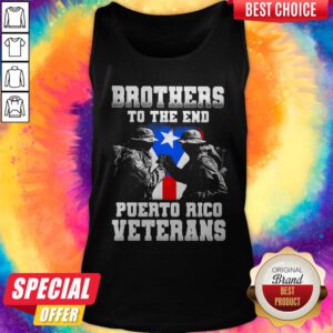 Alternative view of Nice Brothers To The End Puerto Rico Veterans Shirt