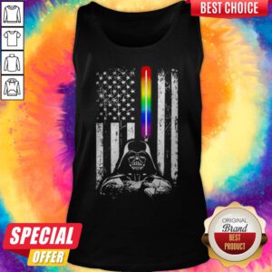 Alternative view of Pretty Darth Vader LGBT US Flag Rainbow Shirt