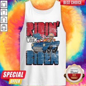 Alternative view of Ridin' With Biden Driver Car American Flag Shirt