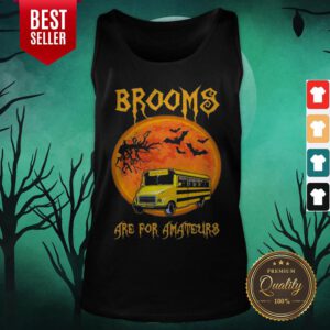Alternative view of Shool Bus Brooms Are For Amateurs Halloween Shirt