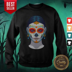 Sugar Skull Woman Day Of The Dead Muertos Sweatshirt