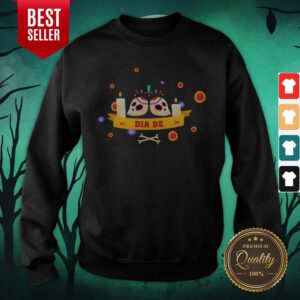 Dia De Muertos Sugar Skulls Happy Mexico Holiday Sweatshirt
