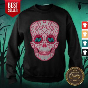 Pink Sugar Skull Day Of The Dead Muertos Sweatshirt