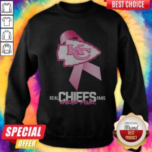 Kansas City Chiefs Real Chiefs Fans Wear Pink Breast Cancer Sweatshirt