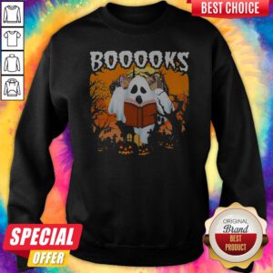 Awesome Booooks Ghost Halloween Sweatshirt
