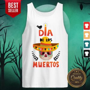 Dia De Los Muertos Sugar Skull In Mexican Tank Top