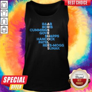 Raab Boris Cummings Gove Shapps Hancock Patel Reesmogg Sunak Tank Top