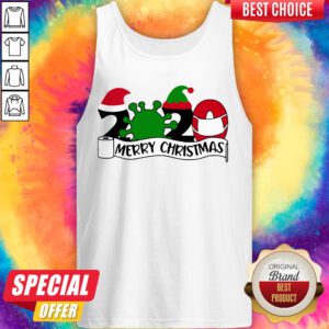 2020 Mask Quarantine Toilet Paper Merry Christmas Tank Top