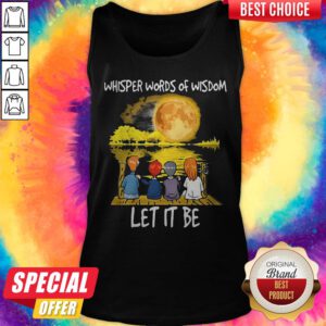 Whisper Words Of Wisdom Let It Be Guitar Moon Tank Top