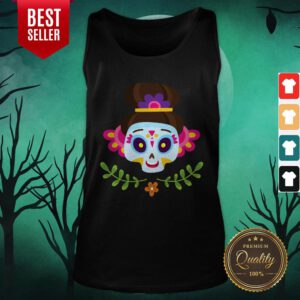 Sugar Skull Girl Day Dead Dia De Muertos Tank Top