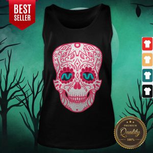 Pink Sugar Skull Day Of The Dead Muertos Tank Top
