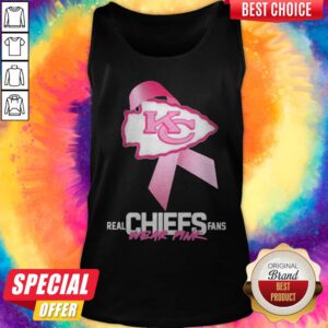 Kansas City Chiefs Real Chiefs Fans Wear Pink Breast Cancer Tank Top