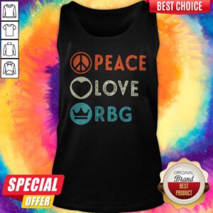 Premium Peace Love RBG Notorious RBG Tank Top