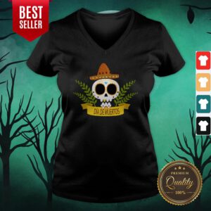 Sugar Skull Dia De Muertos Day Dead V-neck