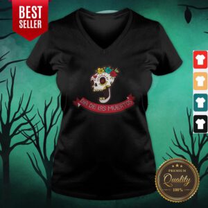 Day Of Dead Muertos Sugar Skull V-neck