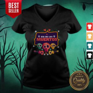 The Mexico Dia De Los Muertos Sugar Skulls V-neck