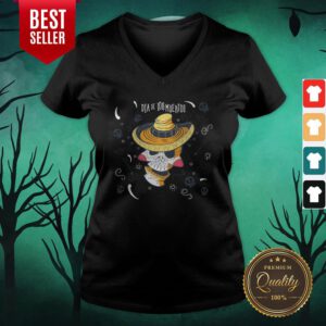Dia De Los Muertos Cowboy Sugar Skull V-neck