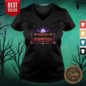 Happy Dia De Los Muertos Day Of Dead Skull V-neck