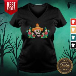 Sugar Skull Day Of The Dead Muertos V-neck