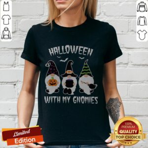 Grateful Halloween With My Gnomies V-neck