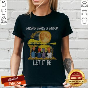 Whisper Words Of Wisdom Let It Be Guitar Moon V-neck