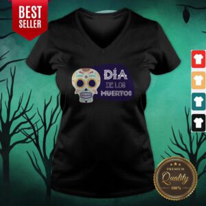 Sugar Skull Dia De Los Muertos Death V-neck